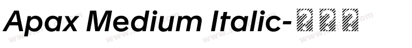 Apax Medium Italic字体转换